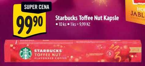 Starbucks Toffee Nut Kapsle, 10 ks