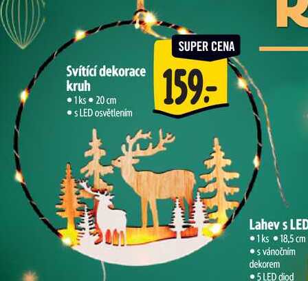 Svítící dekorace kruh