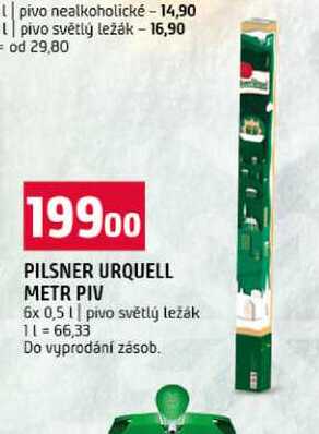 PILSNER URQUELL METR PIV 6x 0,5 l