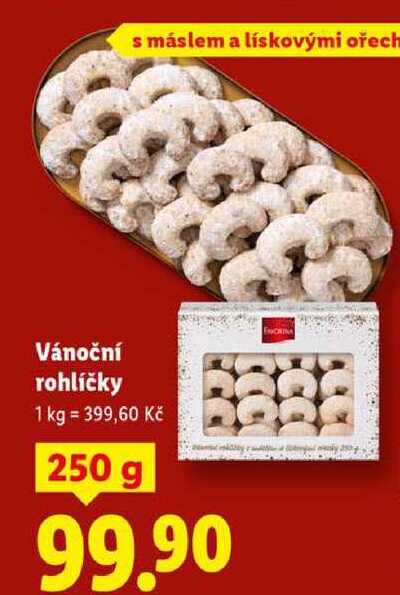 Vánoční rohlíčky, 250 g