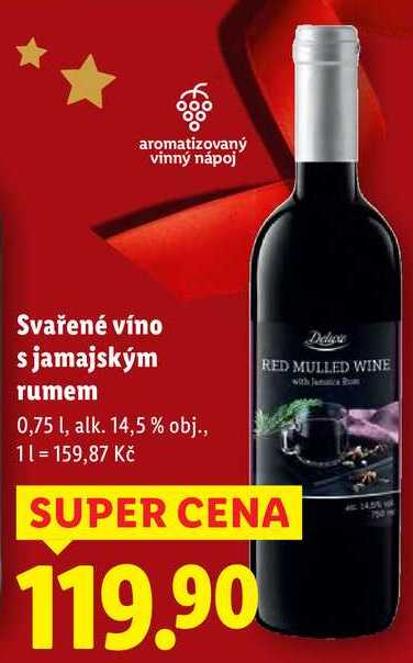 Svařené víno s jamajským rumem, 0,75 l