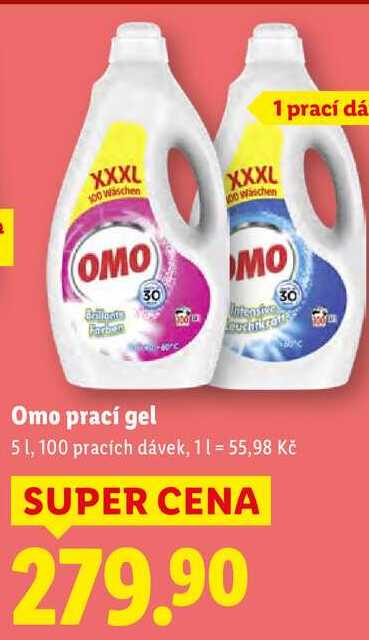 Omo prací gel 5 l/100 pracích dávek