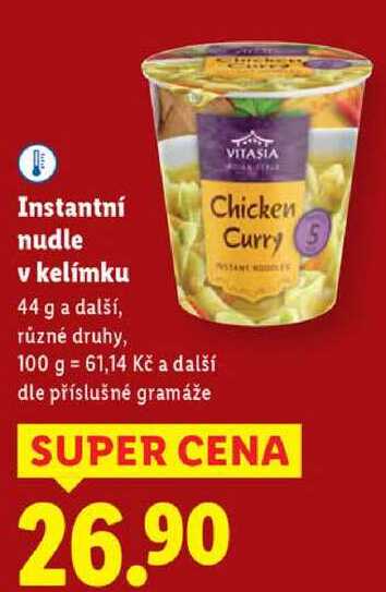 Instantní nudle v kelímku, 44 g a další
