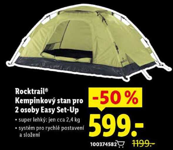 Rocktrail Kempinkový stan pro 2 osoby Easy Set-Up 