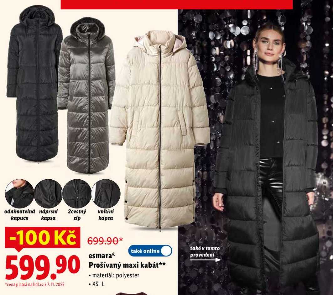 esmara Prošívaný maxi kabát