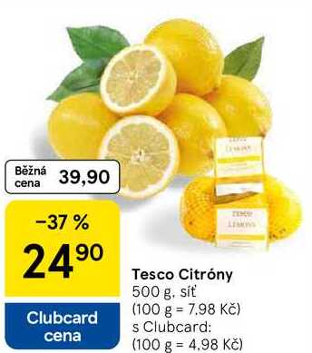 Tesco Citróny, 500 g. síť  