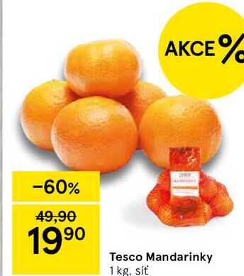 Tesco Mandarinky, 1 kg, síť
