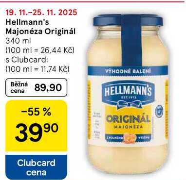 Hellmann's Majonéza Originál, 340 ml 