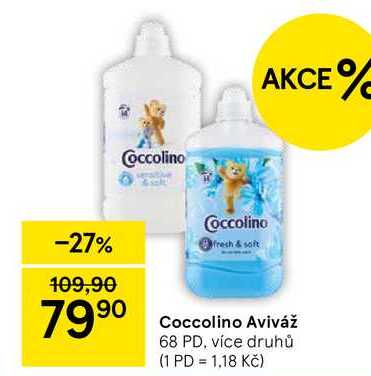 Coccolino fresh & soft Aviváž, 68 PD, více druhů  