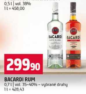 BACARDI RUM 0,7 l