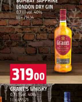 GRANT'S WHISKY 0,7 l