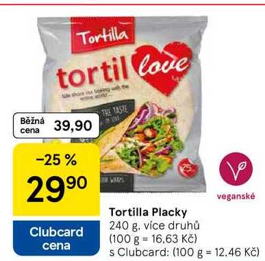 Tortilla Placky, 240 g. více druhů