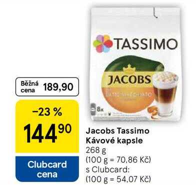 Jacobs Tassimo Kávové kapsle, 268 g 