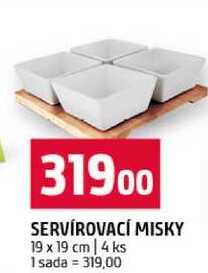 SERVÍROVACÍ MISKY 4 ks