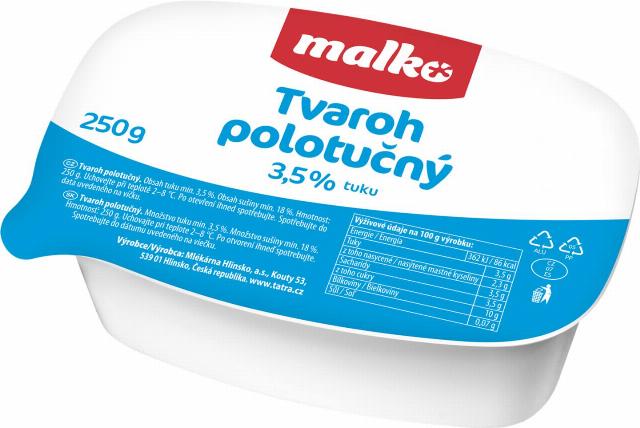 Malko tvaroh různé druhy