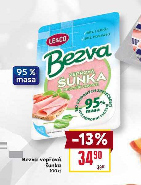 Bezva vepřová šunka 100 g 