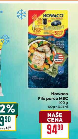 Nowaco Filé porce MSC 400 g