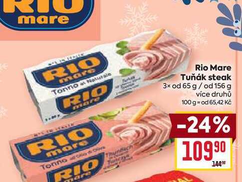 Rio Mare Tuňák steak 3x od 65 g/ od 156 g