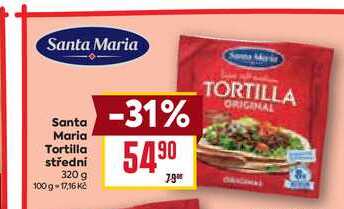 Santa Maria Tortilla střední 320 g