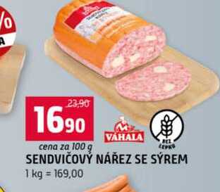 SENDVIČOVÝ NÁŘEZ SE SÝREM 100g