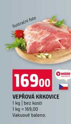 VEPŘOVÁ KRKOVICE 1 kg bez kosti 