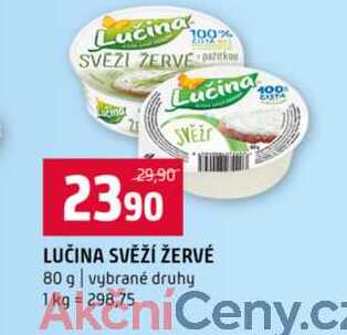 LUČINA SVĚŽÍ ŽERVÉ 80 g vybrané druhy 
