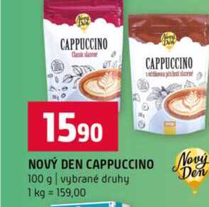 NOVÝ DEN CAPPUCCINO 100 g vybrané druhy