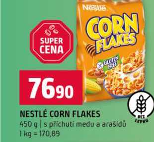 NESTLÉ CORN FLAKES 450 g s příchuti medu a arašidů