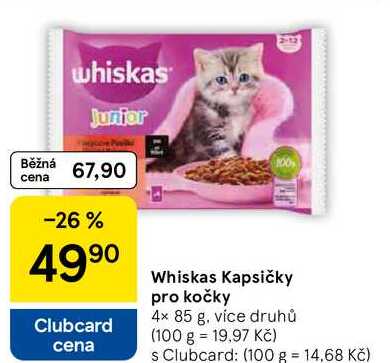 Whiskas Kapsičky pro kočky, 4× 85 g, více druhů