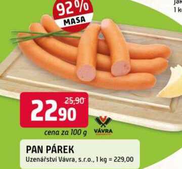PAN PÁREK 100g
