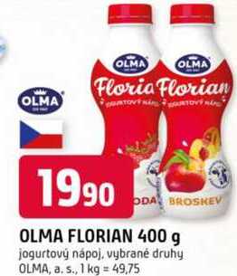 OLMA FLORIAN 400 g jogurtový nápoj