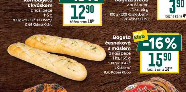 Bageta česneková s máslem z naší pece 1ks, 165 g 