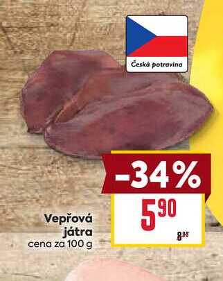 Vepřová játra cena za 100 g