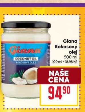 Giana Kokosový olej 500 ml