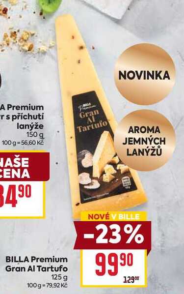 BILLA Premium Gran Al Tartufo 125g