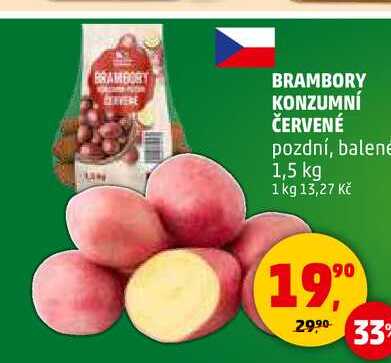 BRAMBORY KONZUMNÍ ČERVEN, 1,5 kg  