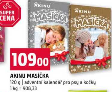 AKINU MASÍČKA 120 g adventní kalendář pro psy a kočky 