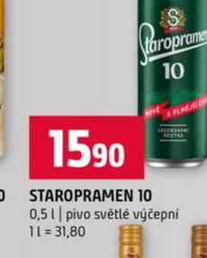 STAROPRAMEN 10 0,5l pivo světlé výčepní 