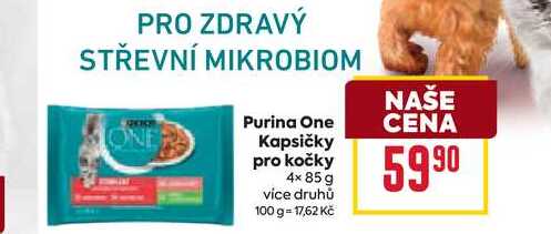 Purina One Kapsičky pro kočky 4x 85 g 