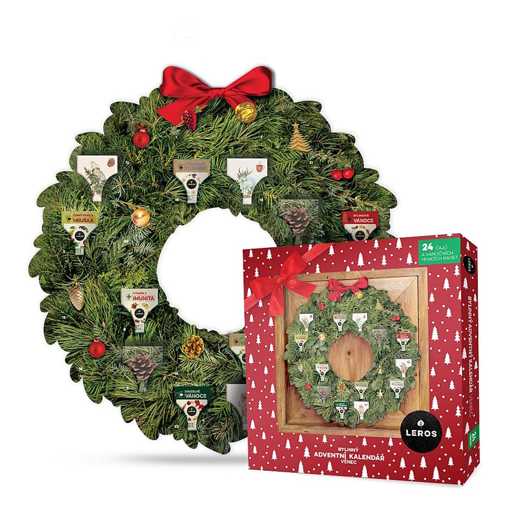 LEROS Bylinný adventní kalendář věnec 24 sáčků