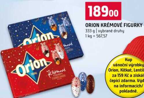 ORION KRÉMOVÉ FIGURKY 333 g vybrané druhy