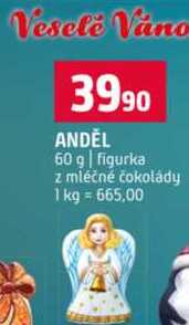 ANDĚL 60 g figurka z mléčné čokolády