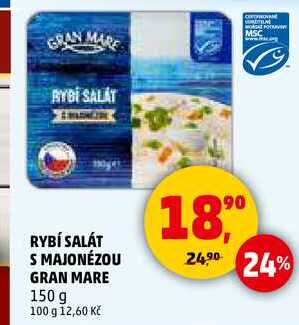 RYBÍ SALÁT S MAJONÉZOU GRAN MARE, 150 g