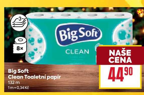 Big Soft Clean Toaletní papír 132 m