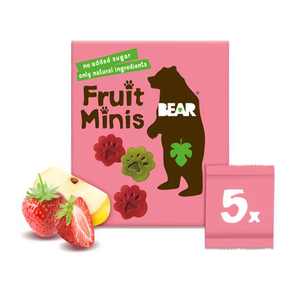 Bear Fruit Minis ovocné tlapky jahoda a jablko 5x20g