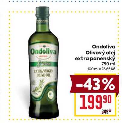 Ondoliva Olivový olej extra panenský 750 ml 