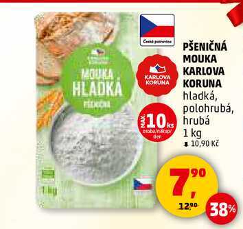 PŠENIČNÁ MOUKA KARLOVA KORUNA, 1 kg