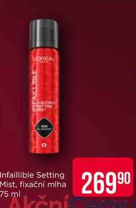 ĽOréal Infaillible Setting Mist, fixační mlha 75 ml