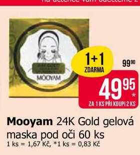 Mooyam 24K Gold gelová maska pod oči 60 ks