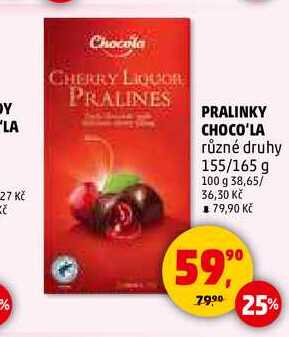 PRALINKY CHOCO'LA, 155/165 g 